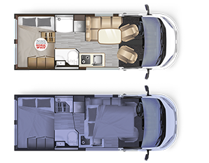 converted van Dreamer CAMPER VAN XL Limited - Implantation