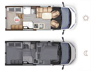 converted van Dreamer CAMPER VAN XL SELECT - Implantation