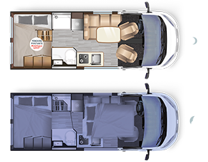 converted van CAMPER VAN XL - Implantation