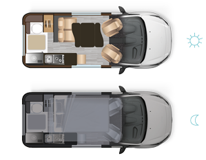 converted van CAP LAND - Implantation