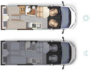 converted van Dreamer D68 UP Saphir - Implantation