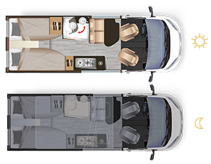converted van Dreamer D68 UP - Implantation